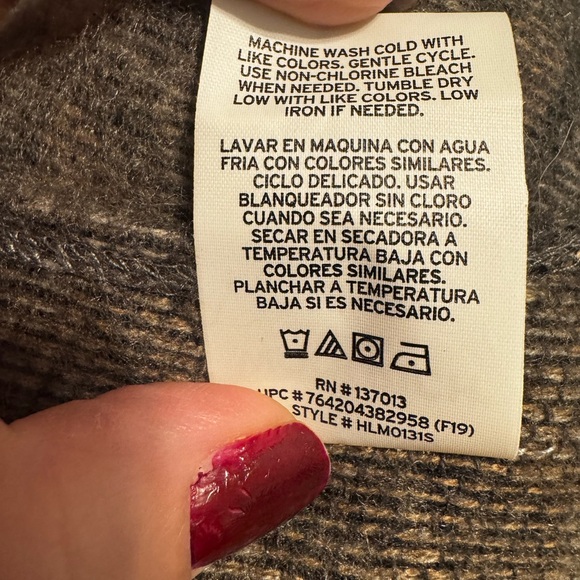 Woolrich Gray,Tan and Brown Animal print Poncho - Picture 5 of 5